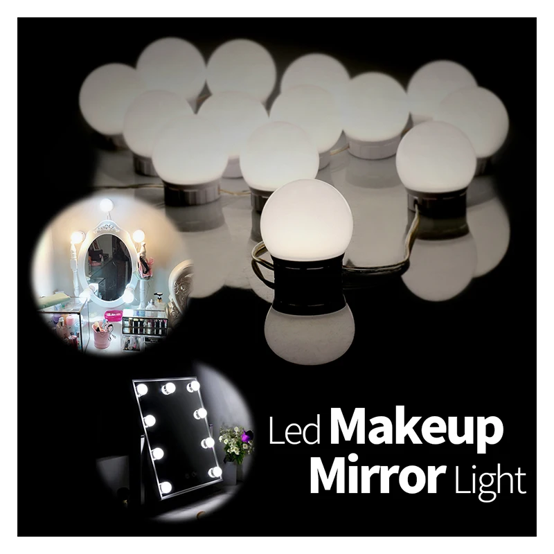 Светодиодная настенная лампа для зеркала макияжа светильник в голливудском