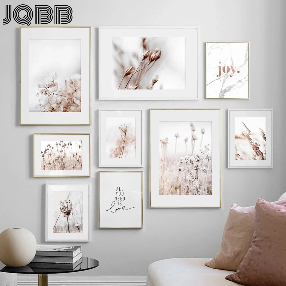 

Autumn Grass Kapok Dandelion Reed Flower Wall Art Canvas Painting Nordic Posters And Prints Wall Pictures For Living Room Decor