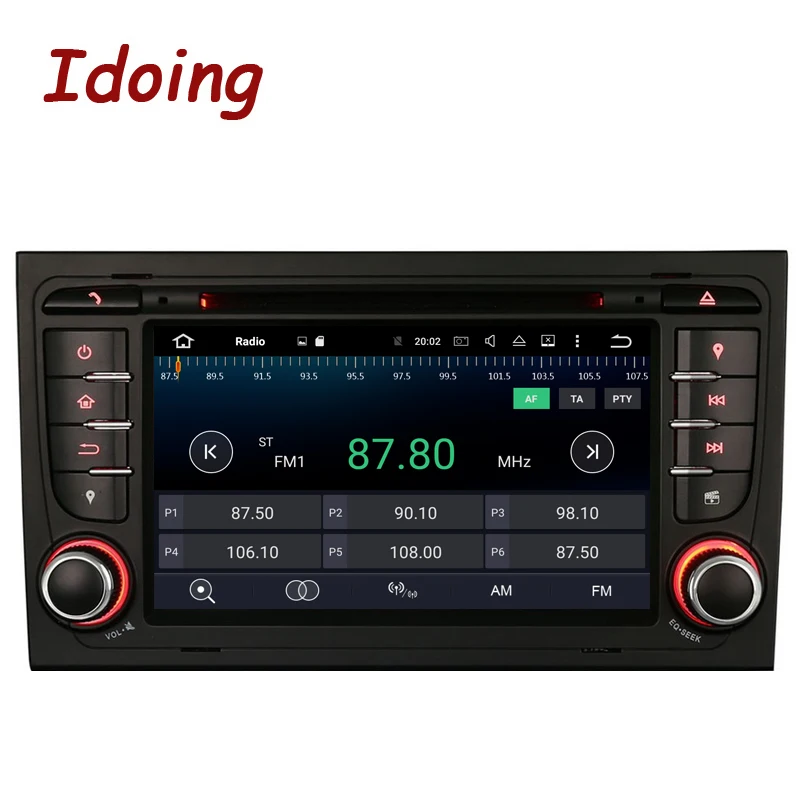 Автомобильный dvd плеер Idoing 32G ROM 8 ядер 2Din Android 0 радио для Audi A4 мультимедийное видео