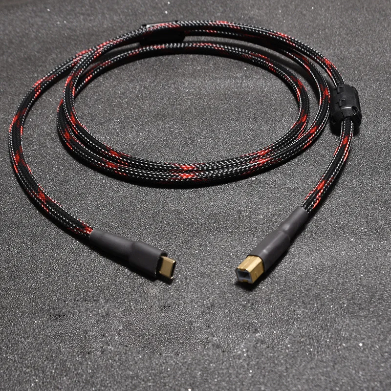 Hifi USB кабель Type C в B для передачи данных и аудио позолоченный DAC мобильный телефон