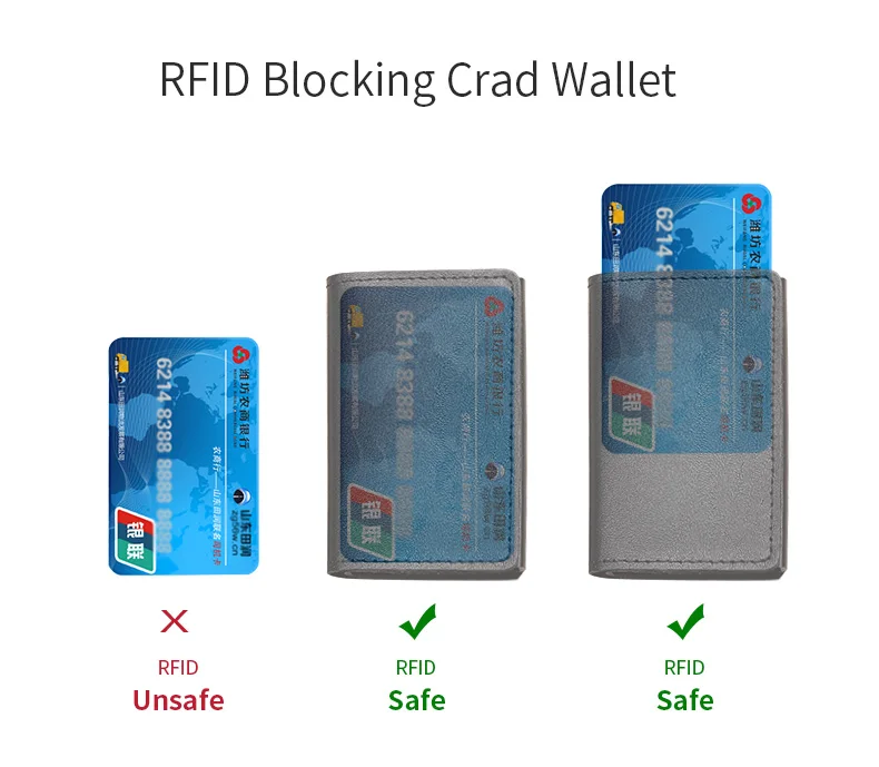 Металлический RFID алюминиевый кожаный маленький кошелек Ретро crazy horse модная визитная посылка для мужчин и женщин держатель для кредитных карт
