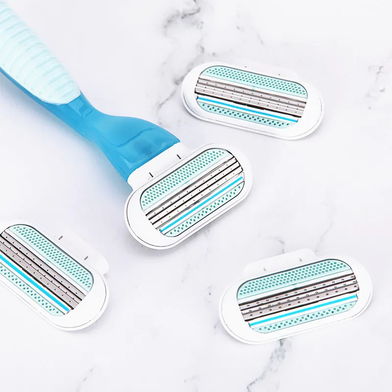 1 Набор ручная бритва и 4 лезвия для женщин | Красота здоровье