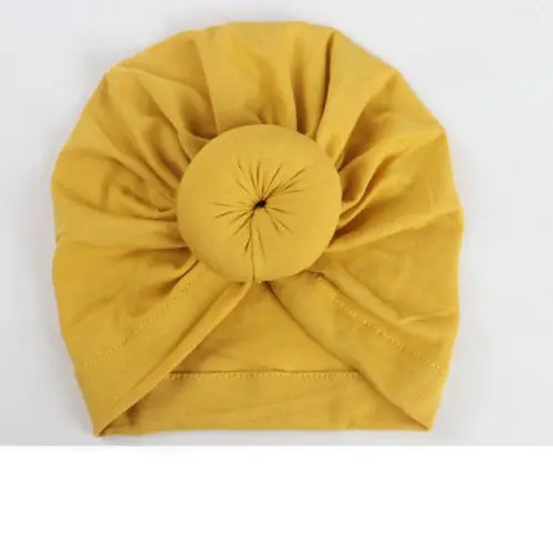 Новые детские милые аксессуары тюрбан хлопковые Beanie шапки для новорожденных и