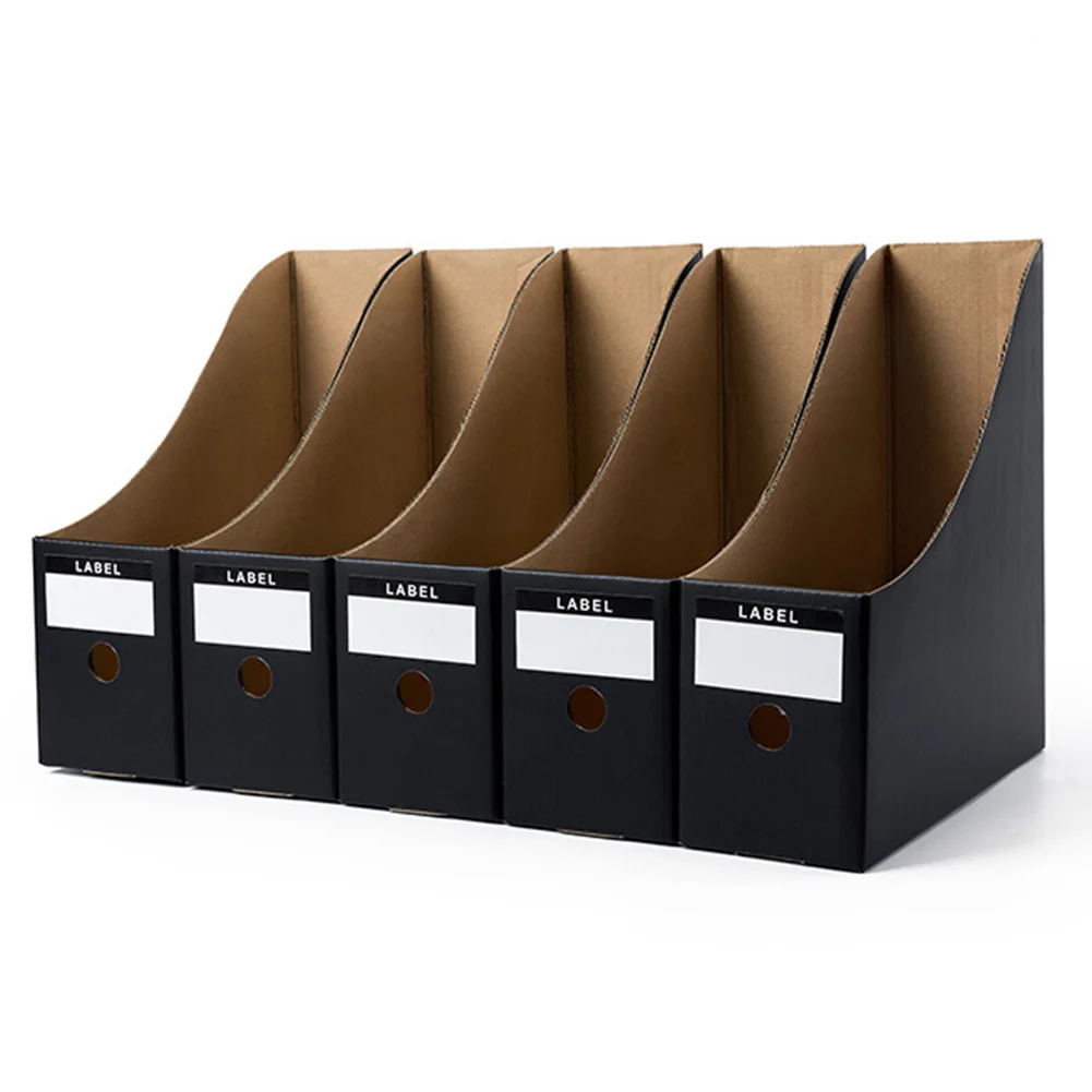 

5pcs/set Magazine Paper File Holder Storage Box Foldable Simple Document Office Paperwork Desk Organiser Stationery School
