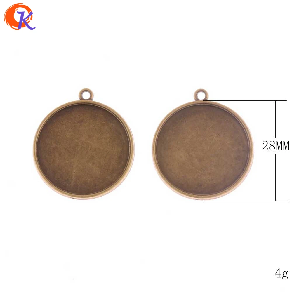 Cordial Дизайн 50 шт./лот 25 мм стикер сплав круглый кулон бронзовая пластина брелок