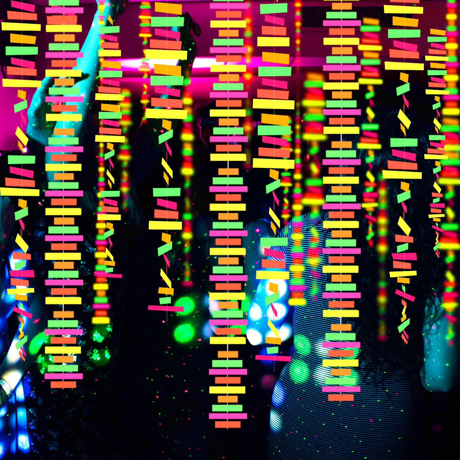 Свечение Бумага гирлянды неоновые растяжки УФ черный светильник реактивной