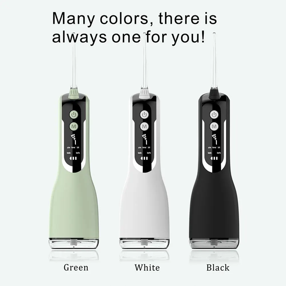 

Oral Irrigator 3 Modes USB Rechargeable Water Flosser Portable Dental Water Jet Waterproof Irrigator Dental Teeth Cleaner+5 Jet