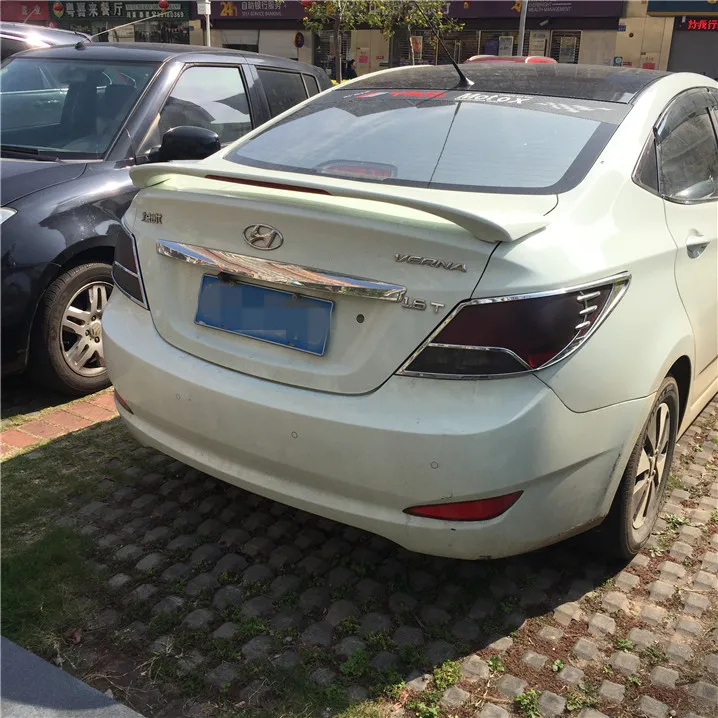 Для accent Verna спойлер высокого качества ABS Материал заднее крыло автомобиля праймер