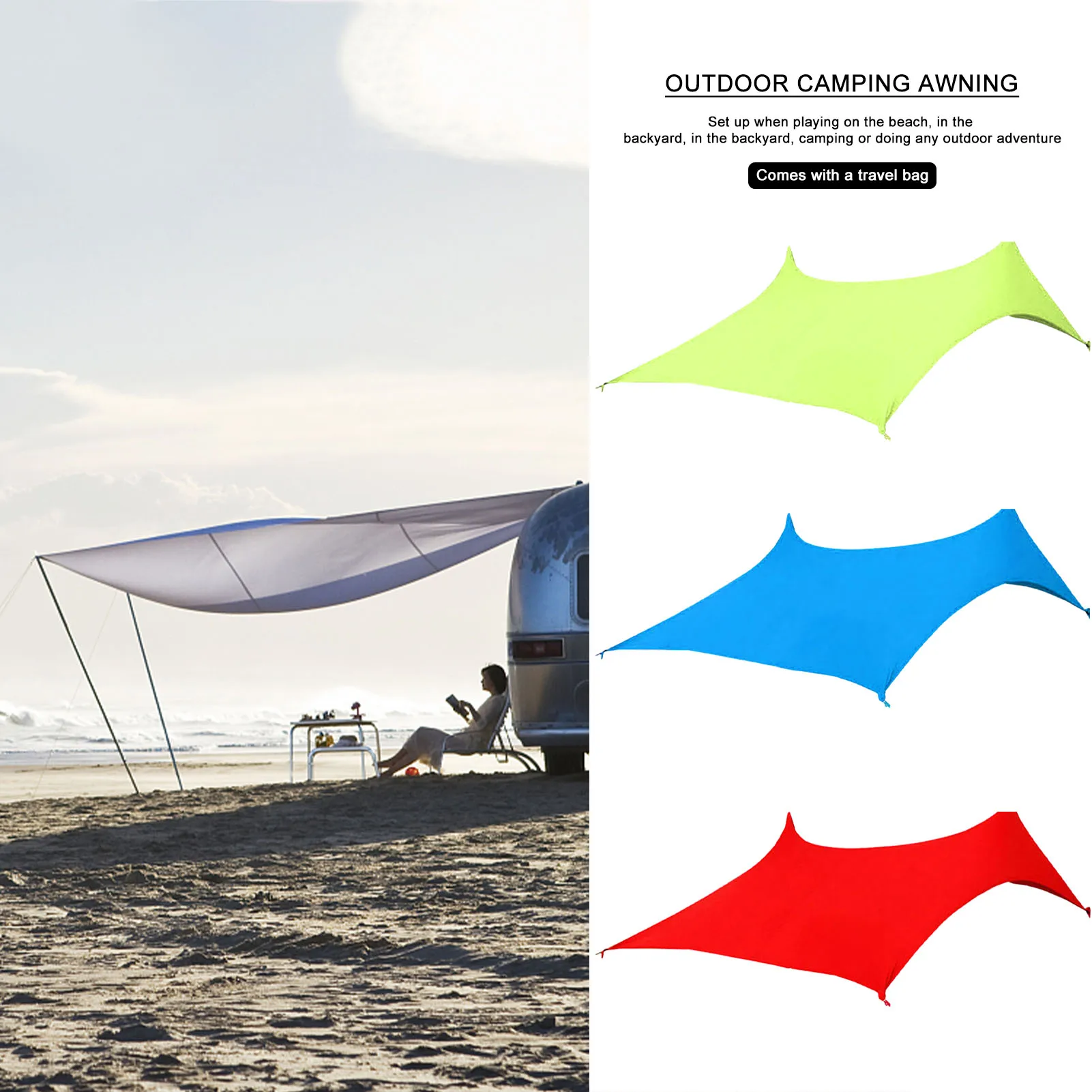 

Family Beach Tent Beach Sunshade Lightweight Sun Shade Tent UPF 50+ Sun Protection Waterproof Tent For Parks & Outdoor Camping