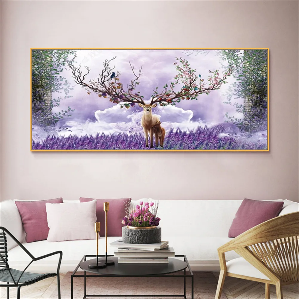

Diamond Painting Kits Animal Elk Deer 5d diy Full Round Drill Mosaic Rhinestones Diamond Embroidery Picture Art Home Room Decor