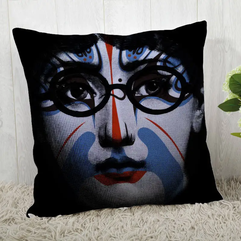 Pillowcase 3 Наволочки на заказ итальянские-Fornasetti-серия Art Woman Face квадратная Наволочка на молнии наволочка 40*40 см, 45*45 см(одна сторона - Цвет: Pillowcase 3