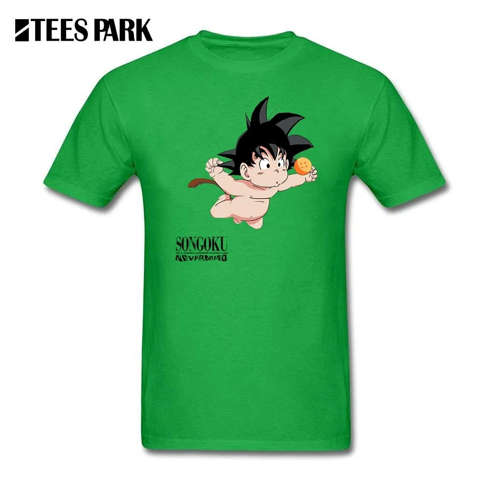 Футболки с собственным дизайном Забавный Жемчуг дракона Songoku Nevermind Youth 100% хлопок