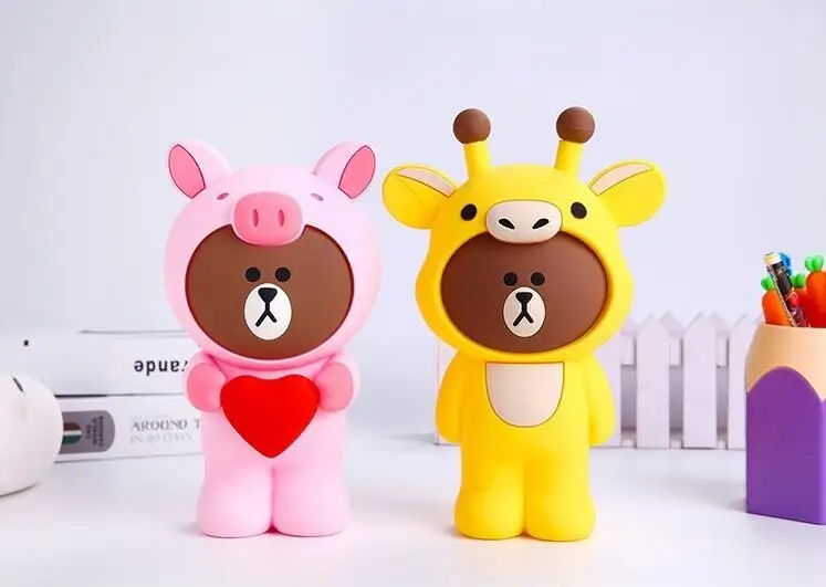 

Silicone bear pencil case animal Cute pen case School Pencil cases gifts for girl student big Storage box Cosmetic bag ornaments