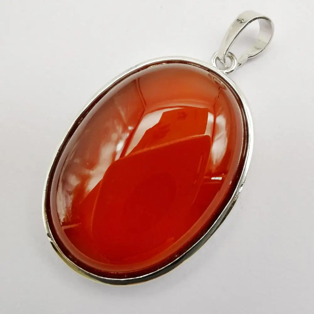 Красный Сердолик Овальный кулон ювелирные изделия для женщин подарок S936|oval