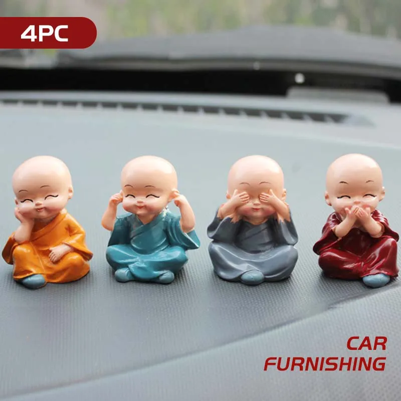 Ремесла из смолы 4 шт. подарок прекрасные маленькие скульптуры монахи статуи