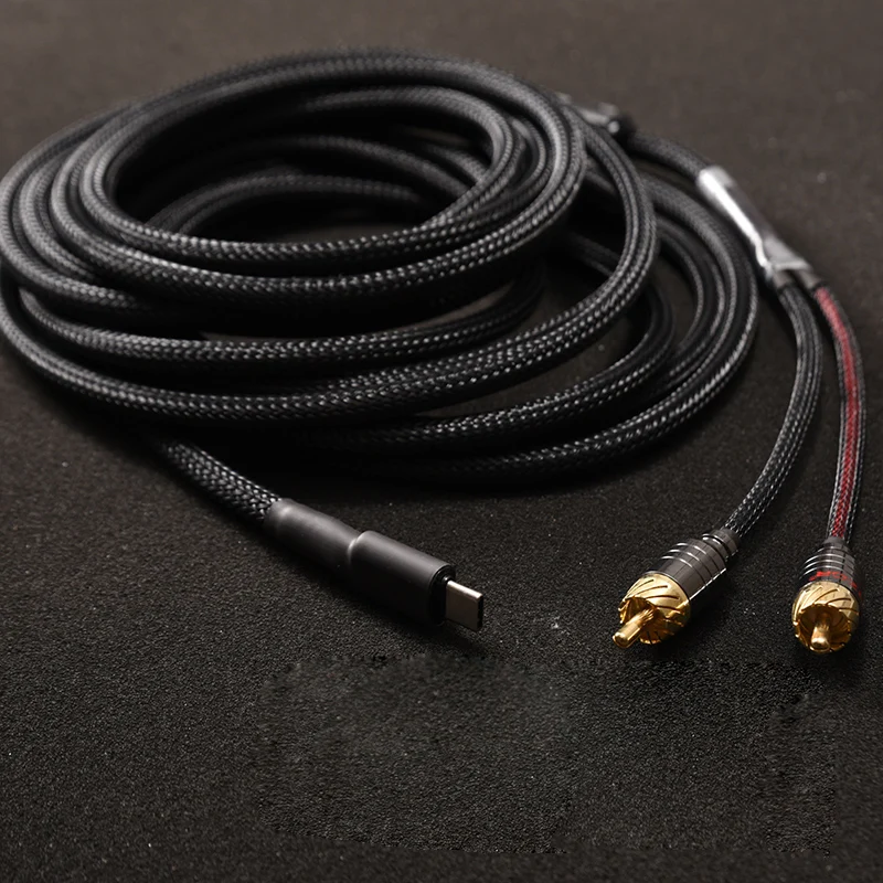 

Hifi tpye C к двойному RCA штекеру к штекеру аудио кабель USB C Type-C к 2 RCA кабель для динамика домашнего кинотеатра ТВ усилитель телефона