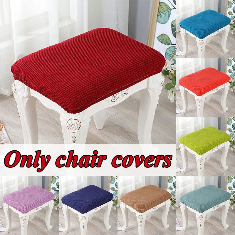 

Solid Color Elastic Stool Cover Soft Polar Fleece Stool Cover Household Items Square Stool Cover Elastic Dustproof Stool Cover