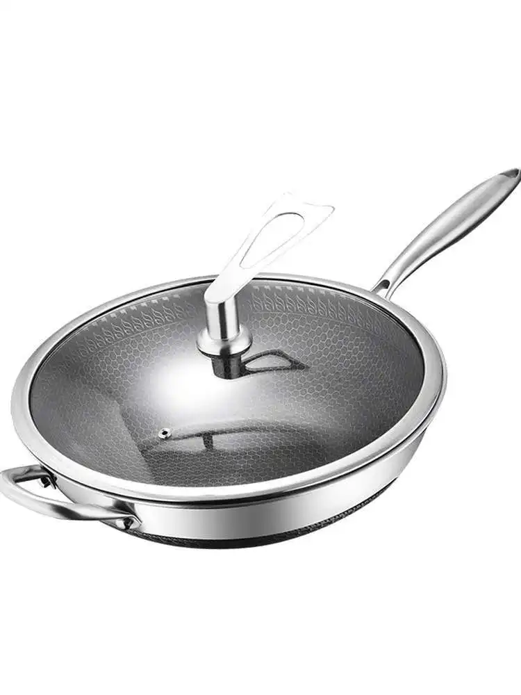 

ВОК из нержавеющей стали 316, микро-лампа из медицинской стали, черный двухсторонний ВОК, двухсторонний пятислойный стальной ВОК, антипригар...