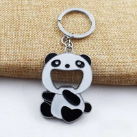 portable cute panda bottle opener key chain creative novely beer soda key ring opener holiday outdoor beer bar tool accessories