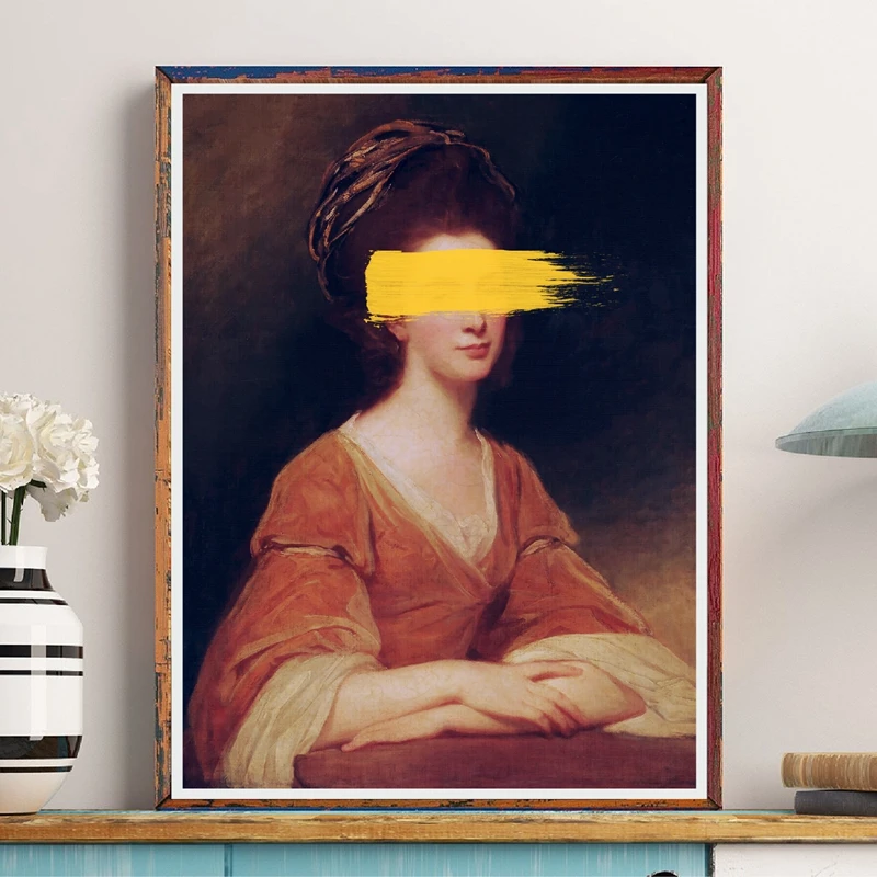 Измененное искусство винтажный портрет мужчины и женщины Пастельная картина