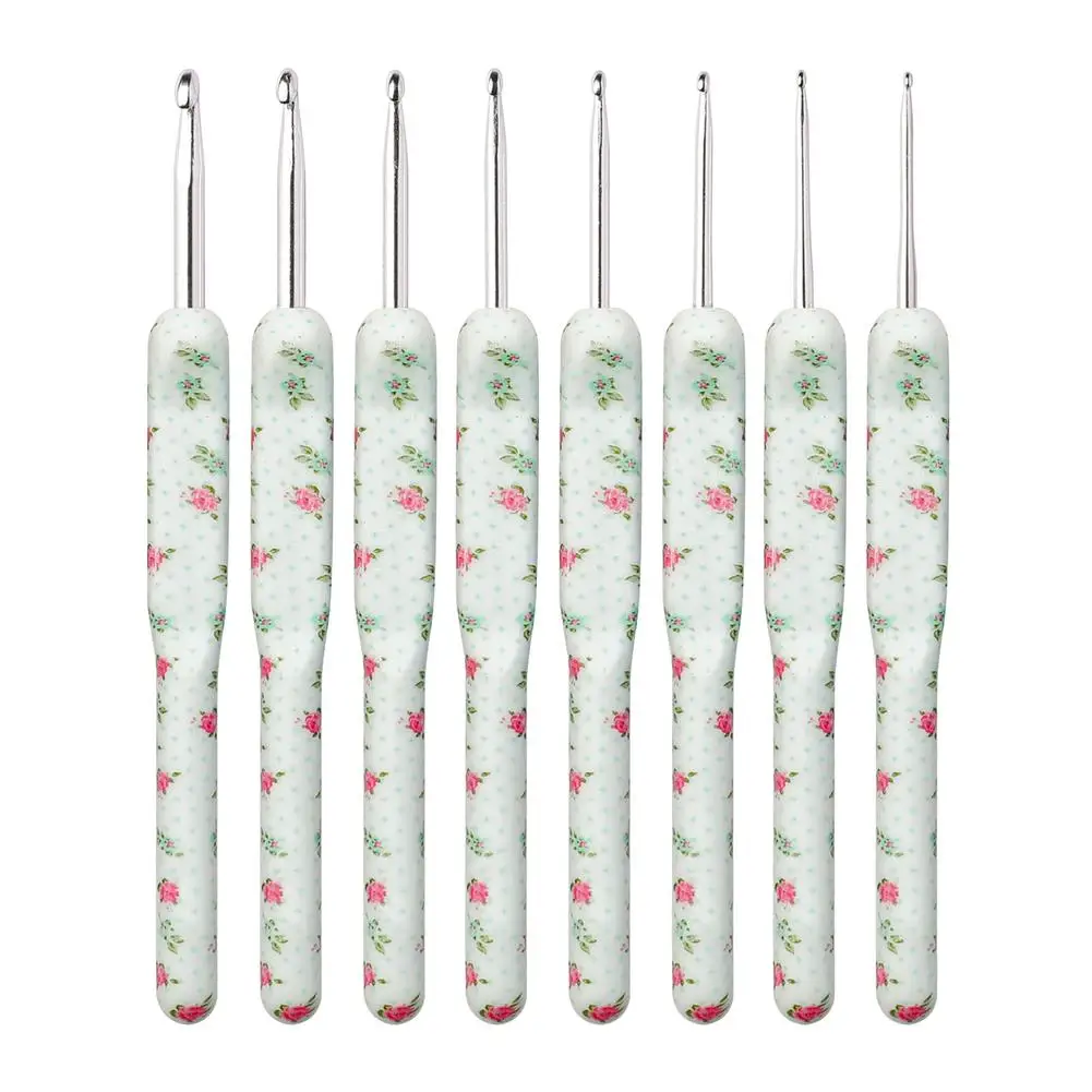 

8pcs Colorful Ceramic Handle Alumina Crochet Hooks Knitting Needles Set Sewing Crochet for Weave Sewing Needles Handmade Tool