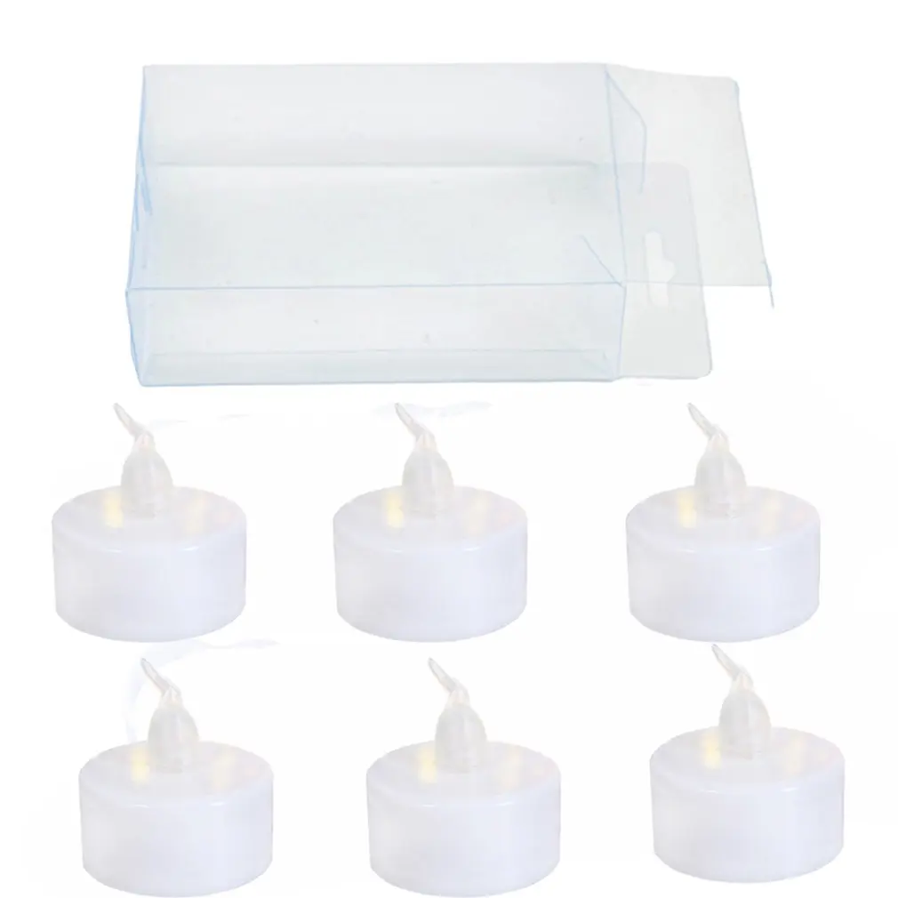

LED Candle Light 6pcs Halloween Valentine's Day Wedding Table Cake Party Decoration Holiday Mood Candle Light