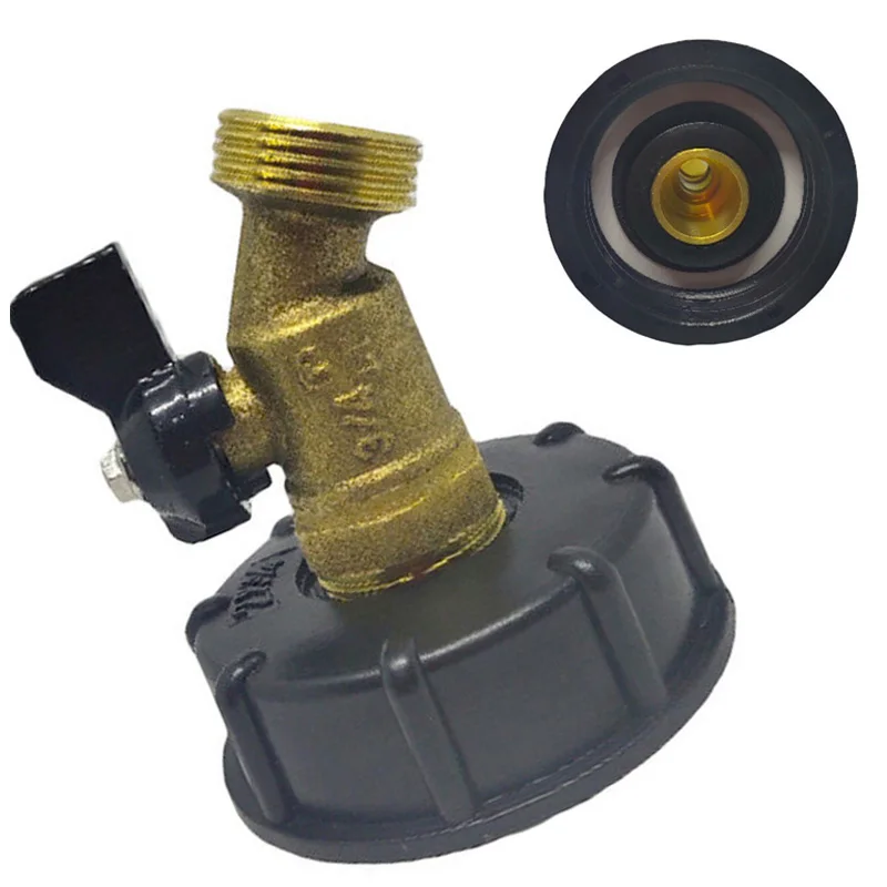 

2\\\" Water Tote Tank Adapter Connector Brass Hose Ball Faucet Valve Durable Parts