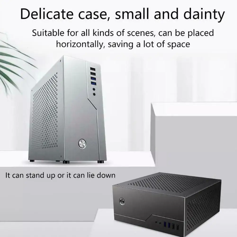 

1PC Mini ITX Case Micro Mini Tower FH01 Computer Case w/ Small Form 4 x Enclosure USB Factor ITX K9I0