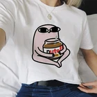 Футболка Nutella женская с забавным принтом Tumblr, Повседневная белая футболка, лето 2020, модная женская одежда с графическим принтом