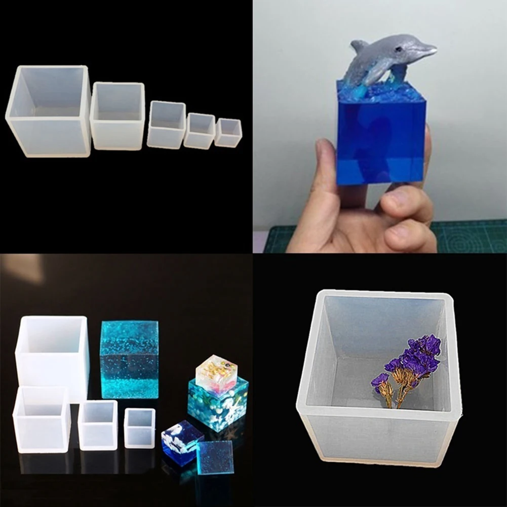 Квадратная форма кубика силиконовая для изготовления ювелирных изделий DIY