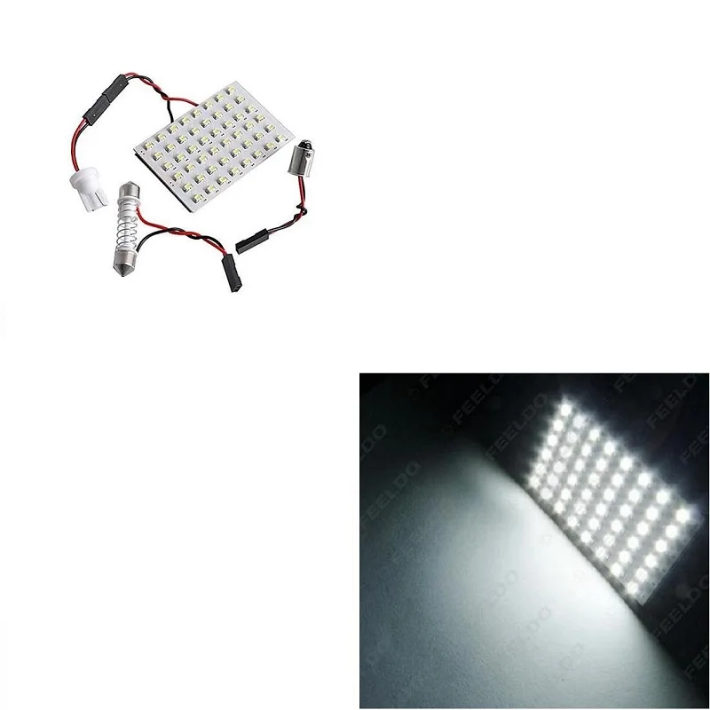 Светодиодная лампа 6 Вт DC12 купольная панельная 48smd 3528 с 3 адаптерами гирлянда Ba9s