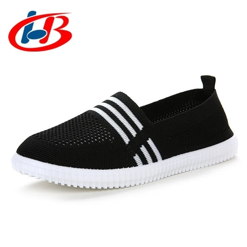 Женские летние дышащие слипоны лоферы на плоской подошве Женская Нескользящая