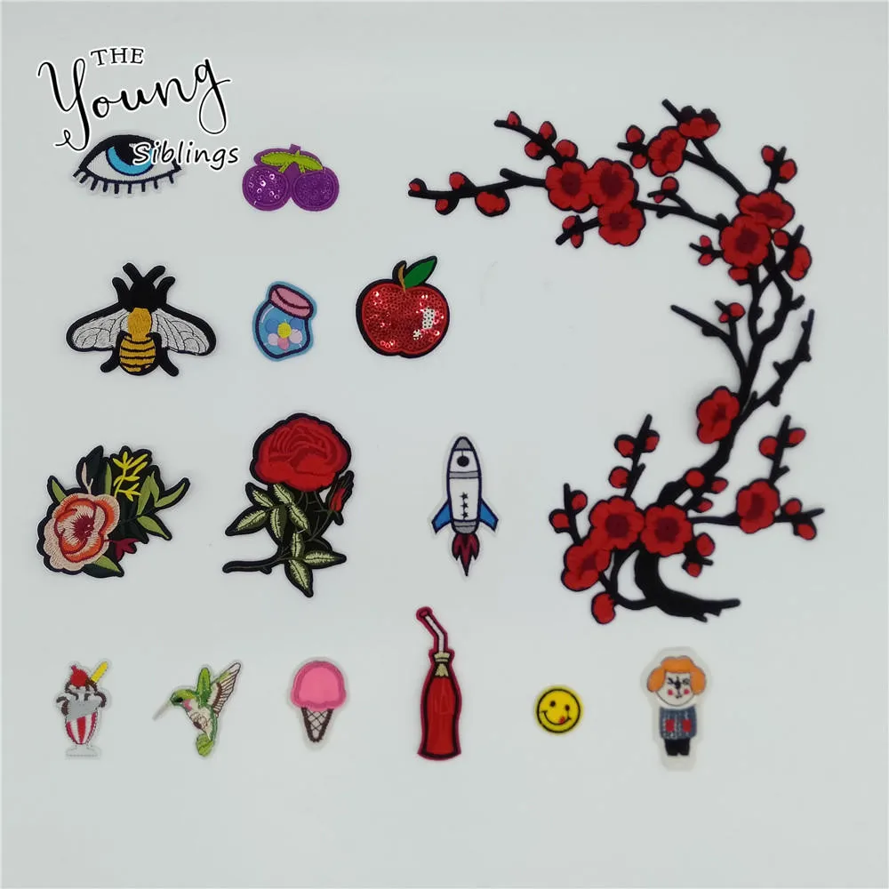 

Горячая Мода Стиль горячего расплава клей Аппликация Значки вышивка нашивки полосы патч DIY декоративные аксессуары C5636-C5652