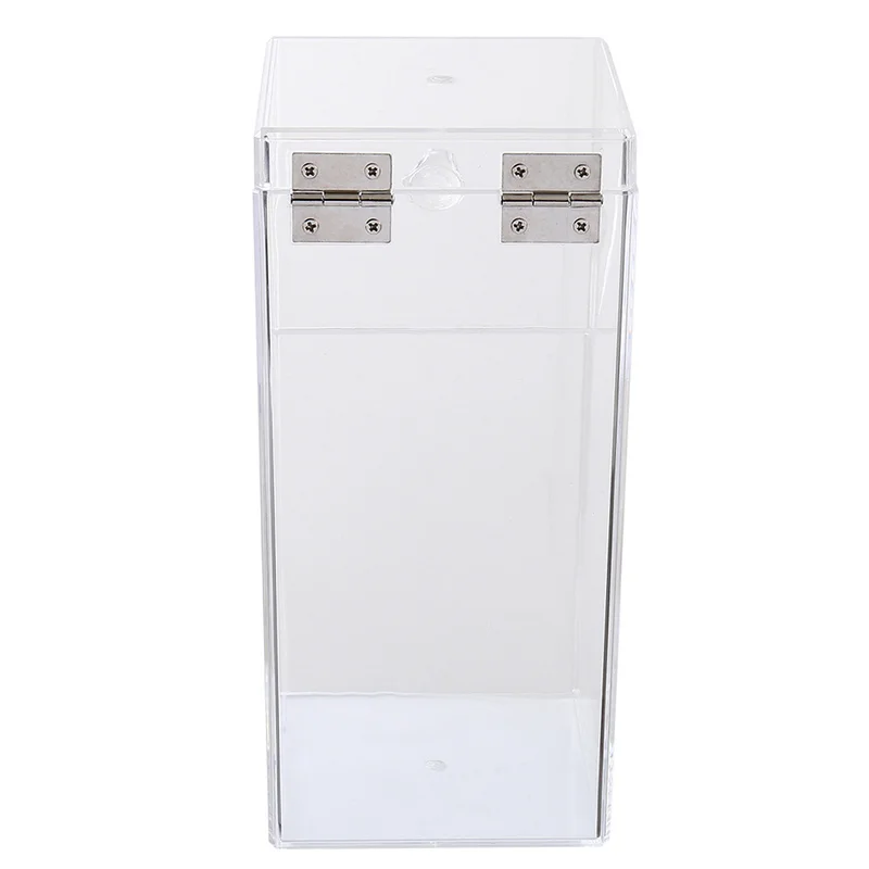 Акриловый ящик для хранения кистей макияжа прозрачный с крышкой пластиковый