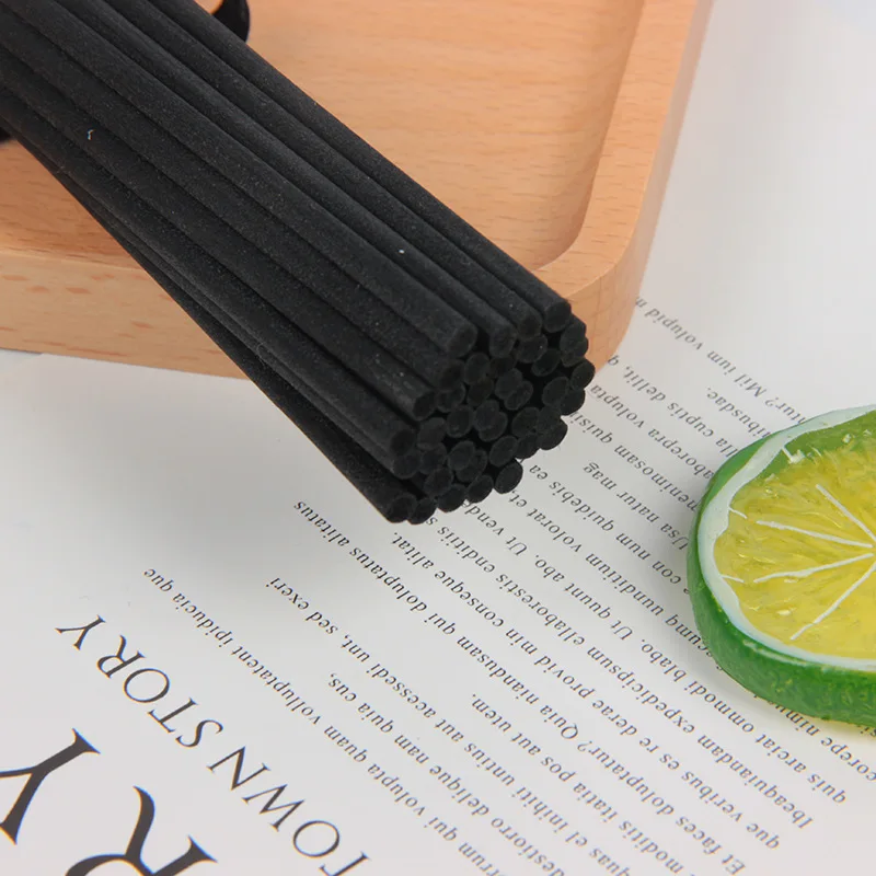 100 шт 22 см x 3 мм черные волокна ротанга палочки Замена Refill Рид диффузор для