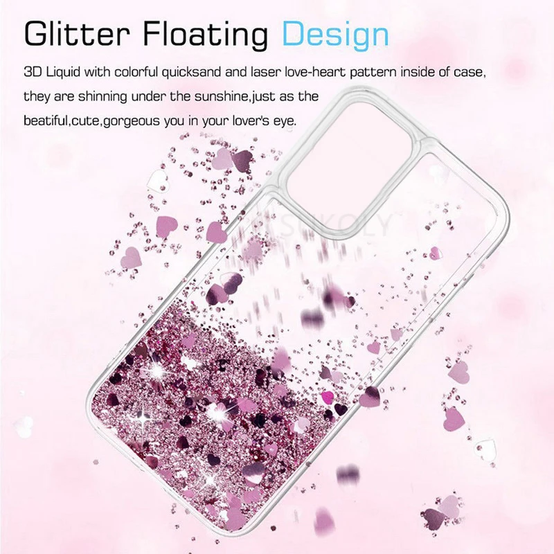 

For Xiaomi Mi 10T Pro Mi Poco X3 NFC Mi Note 10 Dynamic Liquid Quicksand Bling Soft Case Cover For Redmi Note 9 Pro 9s 8 Pro 8A