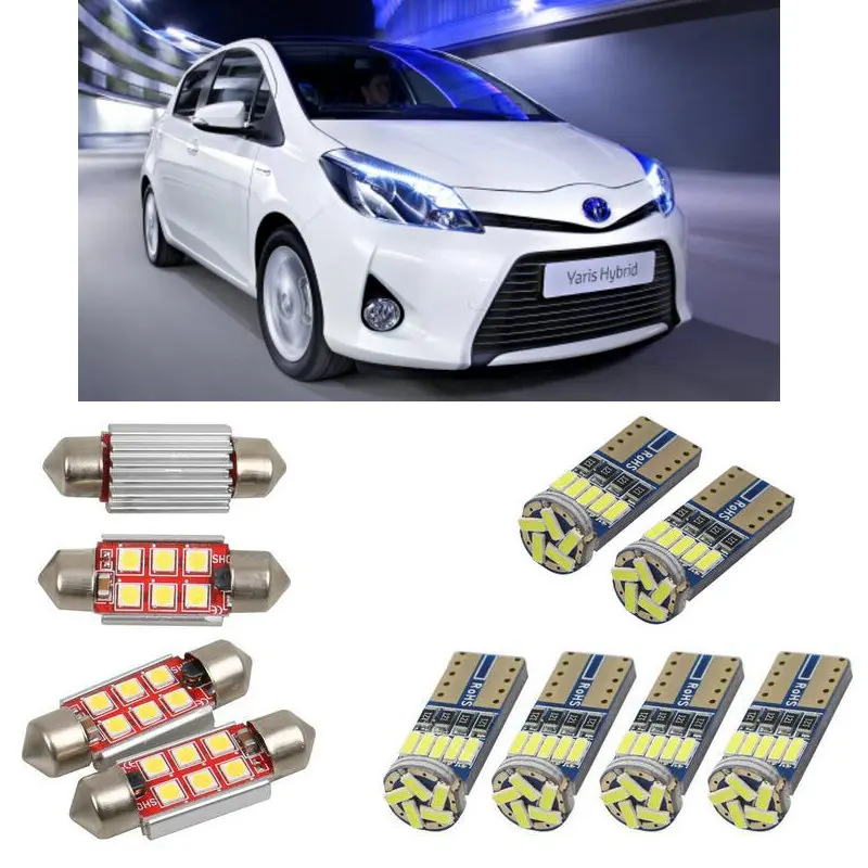 Супер яркий светодиодный автомобильный светильник s для салона Toyota yaris vitz p9 p13