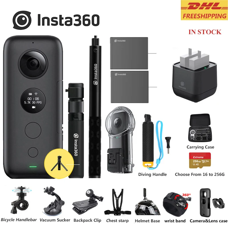 Спортивная Экшн камера Insta360 one x 5 7 K 18MP для iPhone Android Insta 360 ONE X зарядное устройство