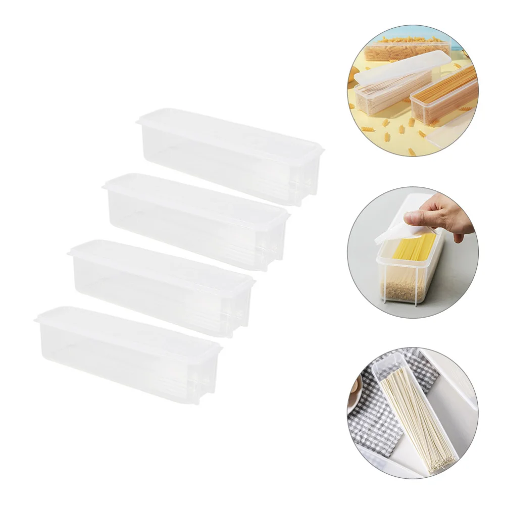 

4pcs Crisper Boxes Refrigerator Storage Boxes Sealed Food Storage Containers