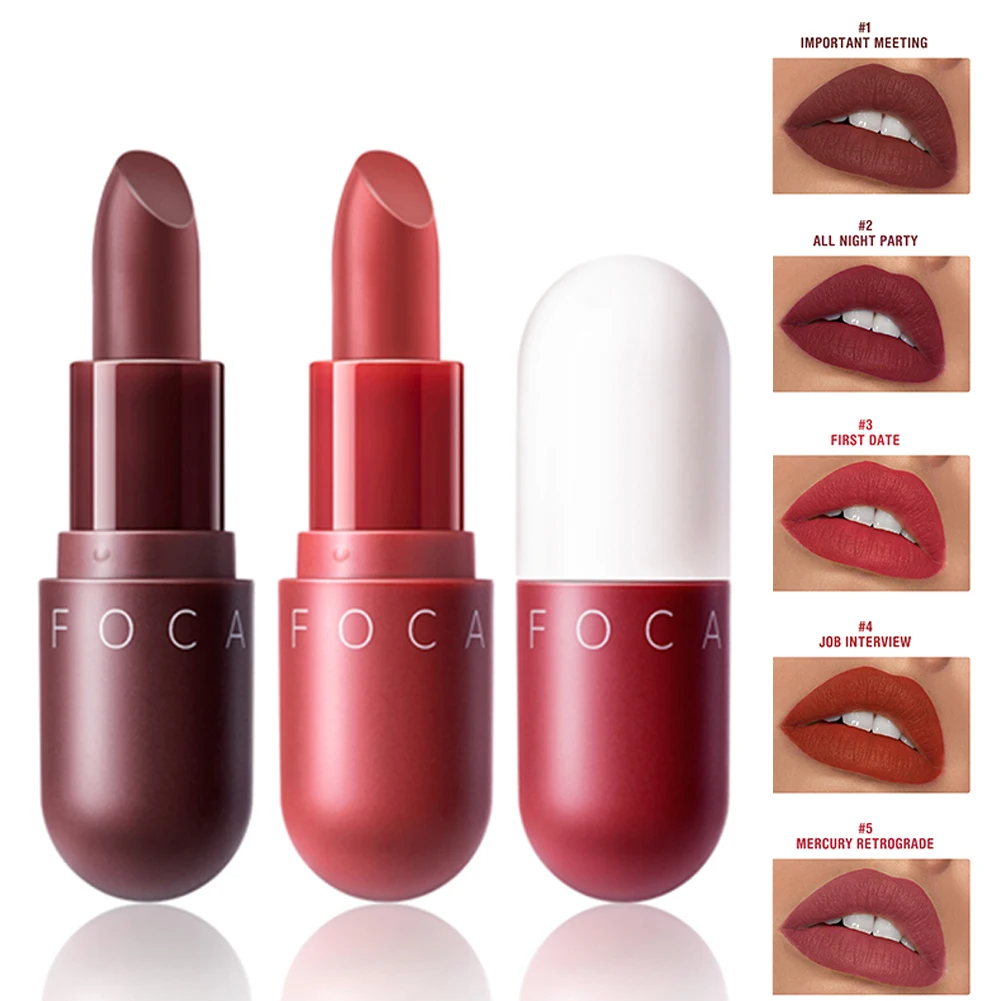 

5pcs Lipstick Set Capsule Shape Matte Waterproof Long-lasting Lipstick Set For Female Friends Makeup Kits