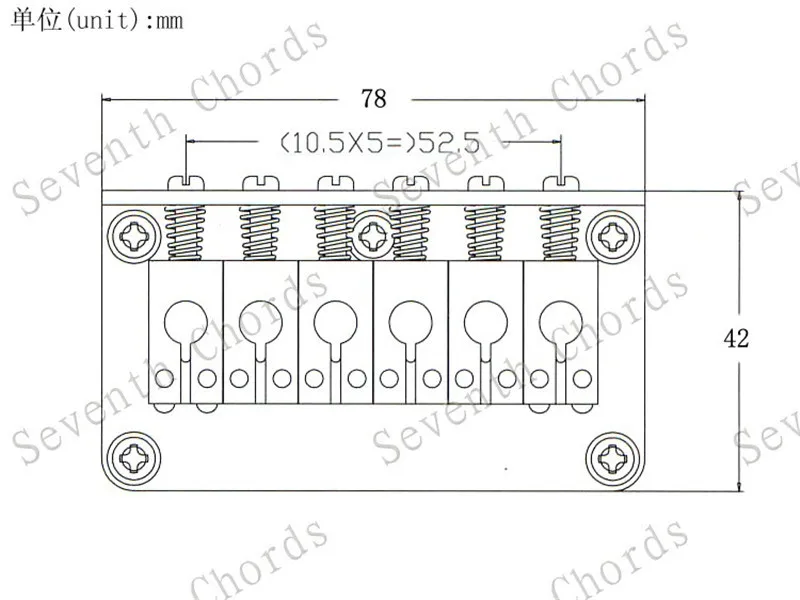Электрогитарный мост набор гитарных деталей с жестким хвостом серебристо черный