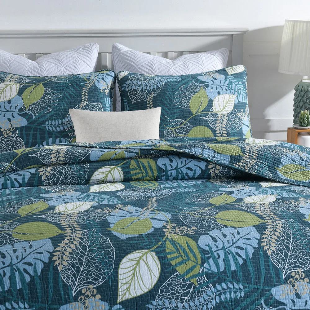 Высококачественное покрывало комплект из 3 предметов стеганое хлопковое