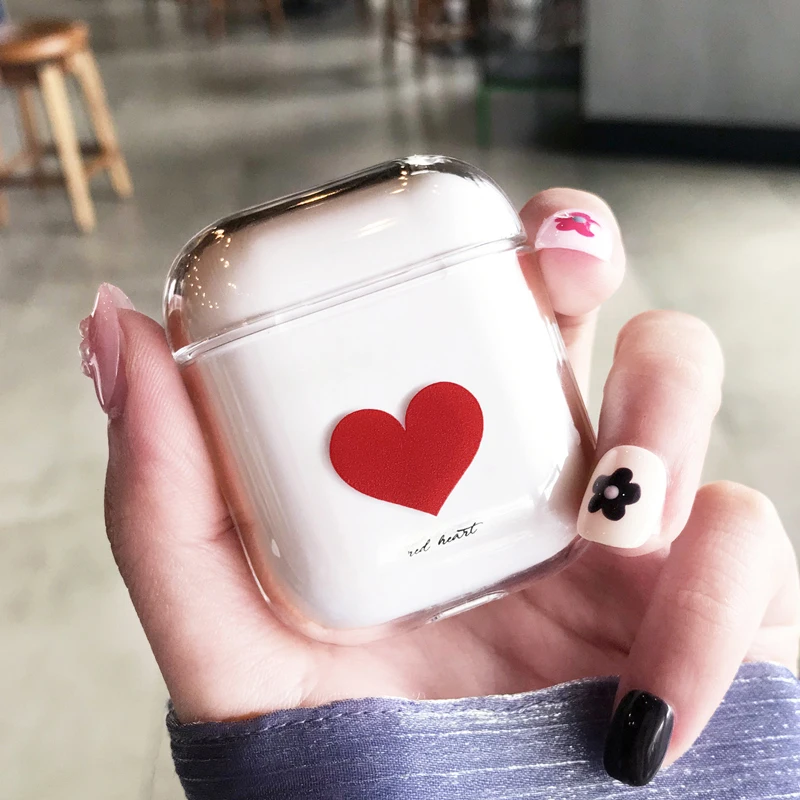 style 2 Модный прозрачный жесткий чехол для AirPods, чехол, милый Bluetooth гарнитура, защитный чехол для Airpod, чехол для зарядки s - Цвет: style 2