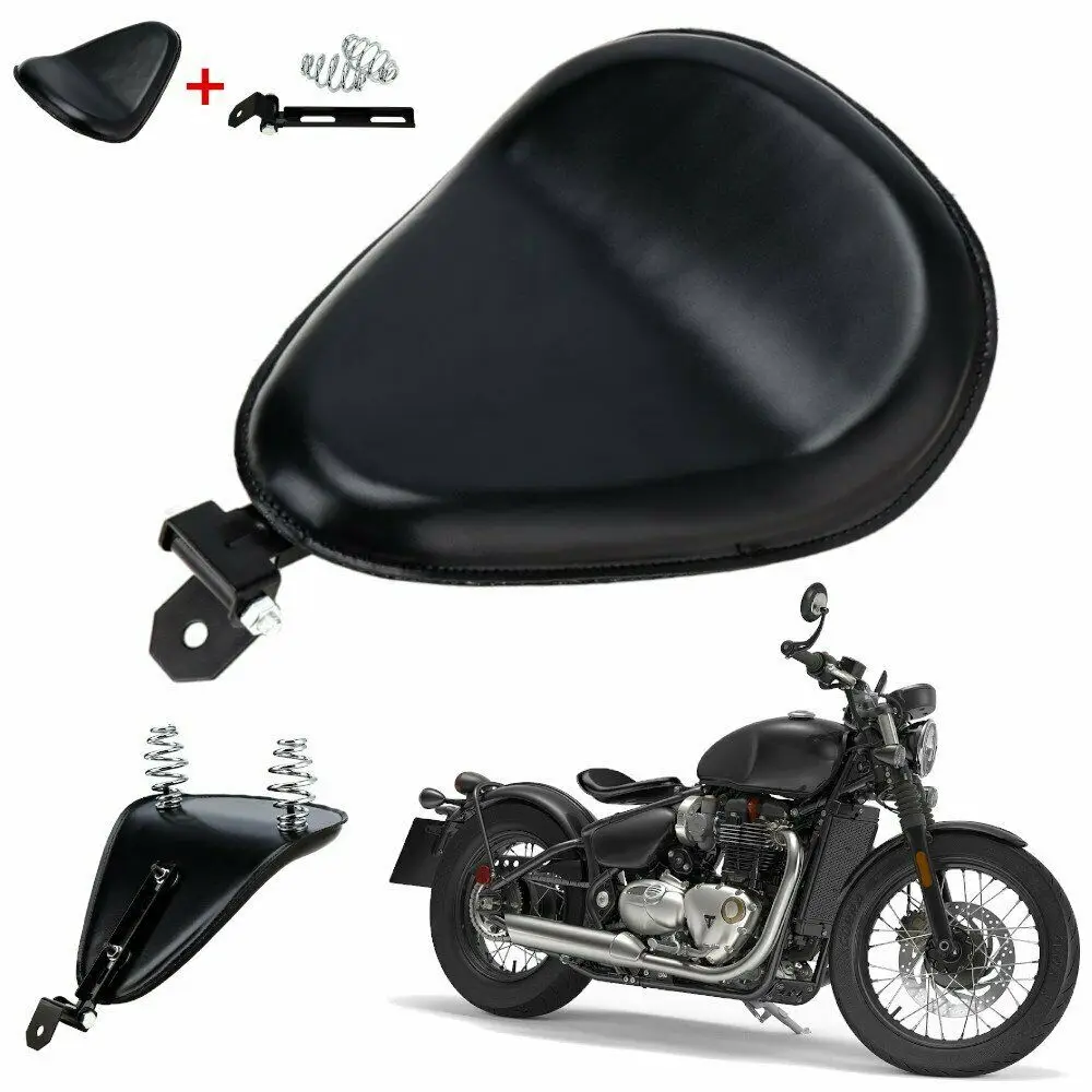 For Sportster 883 Motorcycle Seat Cushion With Spring Bracket Solo 3&quot Dyna Bobber Chopper Front mounting hardware |