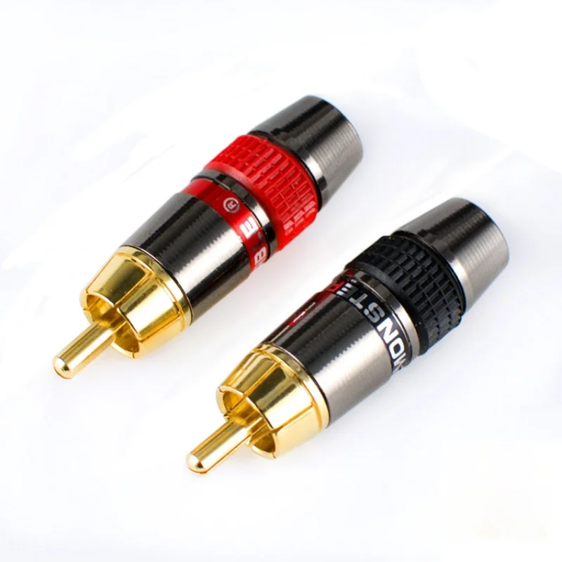 4 шт./лот штекер аудиосигнала Monster Gold RCA Lotus | Обустройство дома