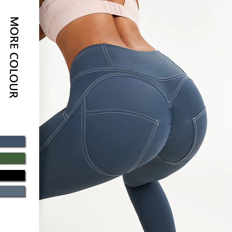 

Plus Size S-2XL Yoga Leggings Women Butt Scrunch Super Stretchy Sport Pants Push Up High Waist Tights Gym Workout Nylon Leggings