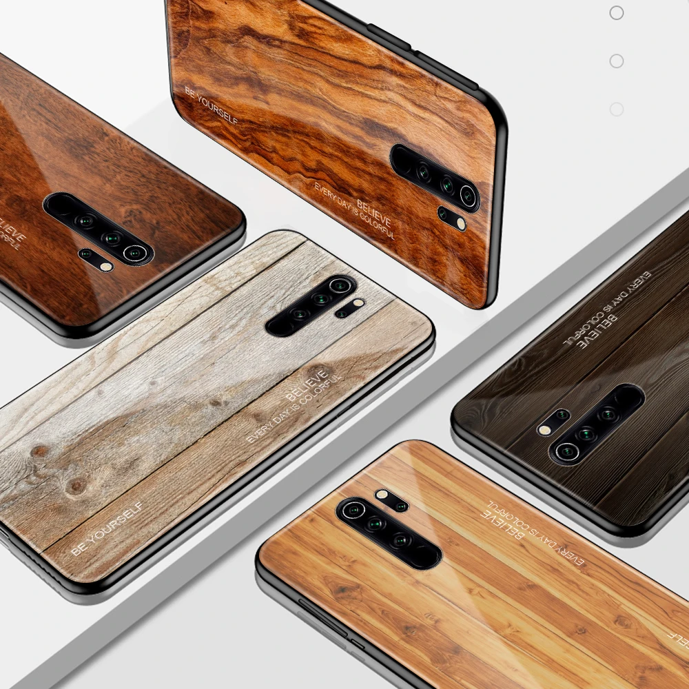 Чехол для телефона с деревянным покрытием Xiaomi Redmi Note 8 Mi 9T 7 Pro чехлы из закаленного