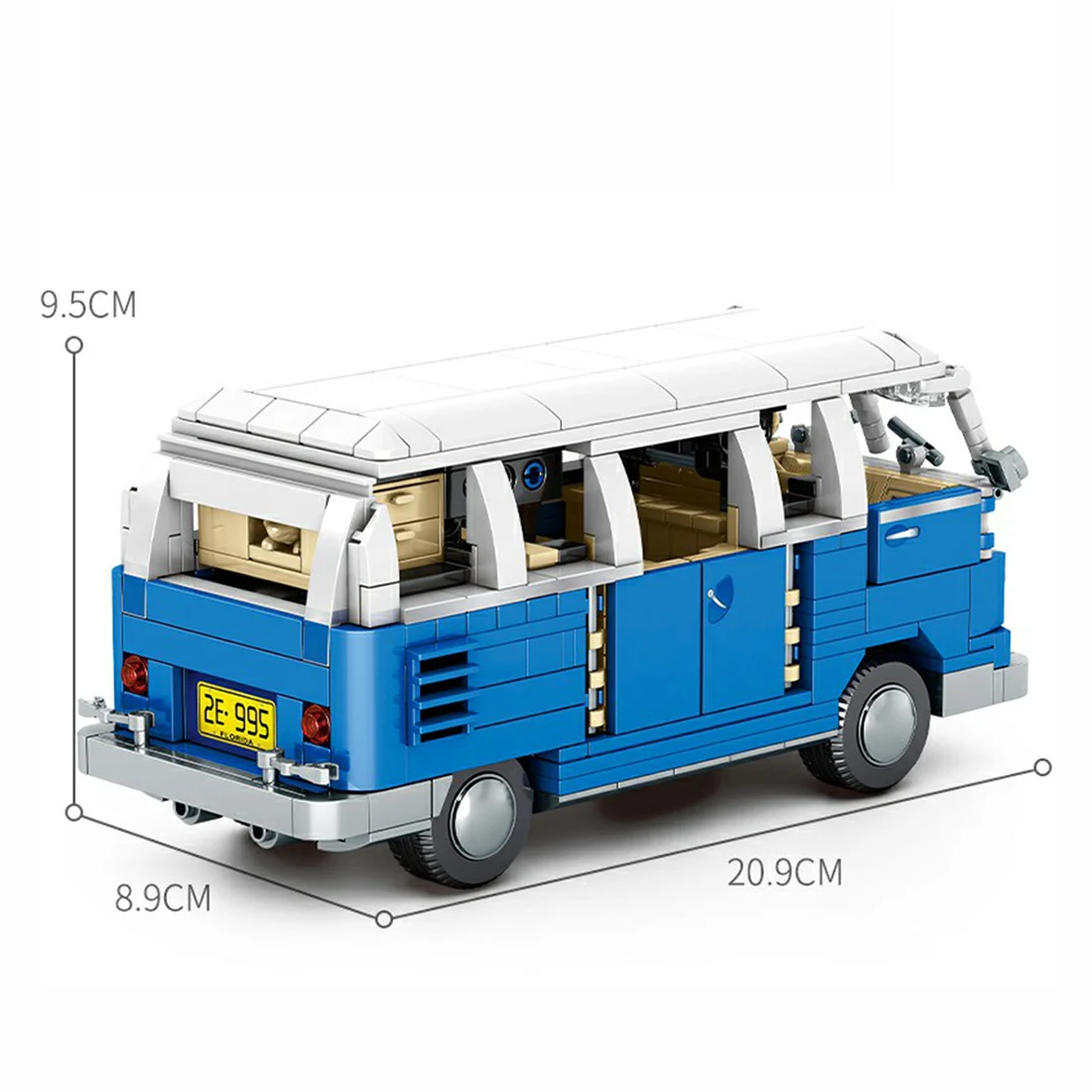 

777+Pcs Retro Bus Building Blocks Pull Back Vehicle Assembly Bricks Toys Brain Toy For Children Educational Toys Birthday Gift