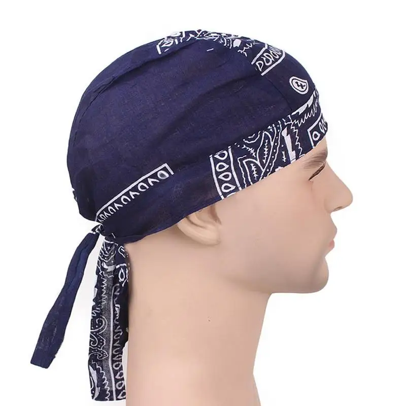 

1pcs Cycling Quick Sweat Absorbent Bandana Skull Cap Lightweight Adjustable Cotton Quick-Drying Biker Hat Head Wraps