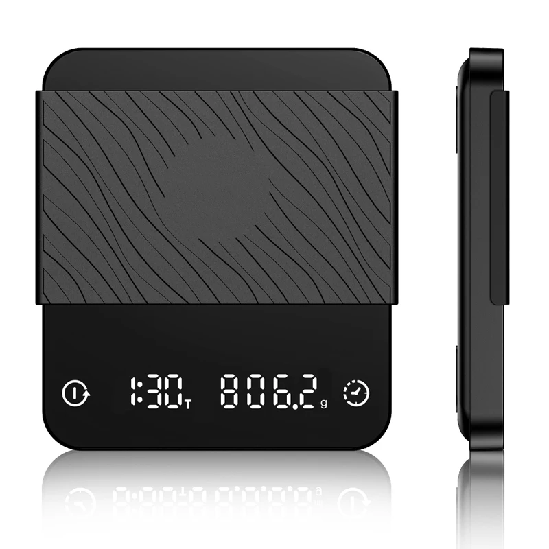 B&aacute;scula de caf&eacute; con pantalla LED, herramientas de cocina para caf&eacute; elaborado a mano, accesorios con almohadilla de silicona, 2kg/0,1g-0